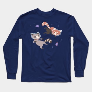 Trash Panda and Red Panda Astronauts Long Sleeve T-Shirt